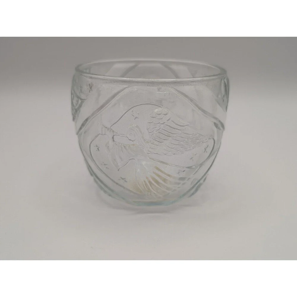 Vintage KIG Indonesia Clear Glass Angel Votive Tealight Candle Holder Christmas